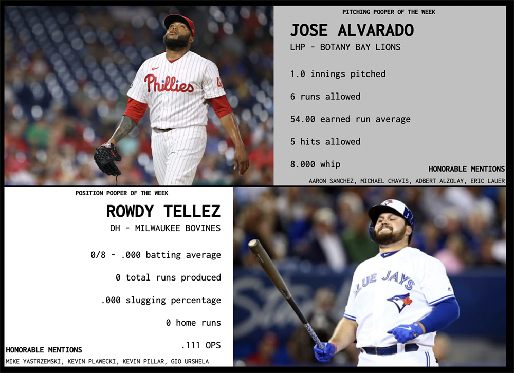 SBaSABR Poopers of the Week - Week 13