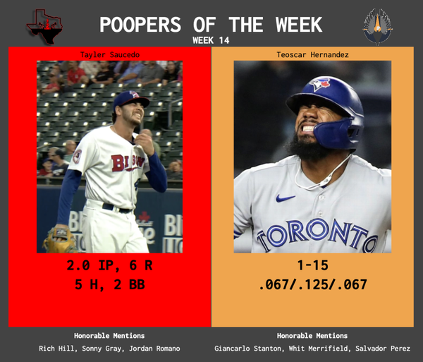 SBaSABR Poopers of the Week - Week 14