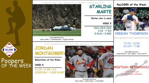 SBaSABR Poopers of the Week - Week 05