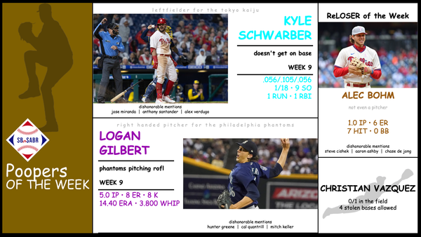 SBaSABR Poopers of the Week - Week 09