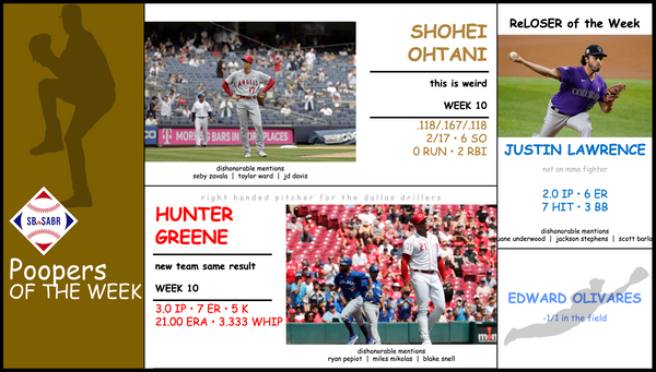 SBaSABR Poopers of the Week - Week 10
