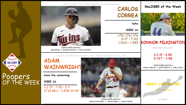 SBaSABR Poopers of the Week - Week 16